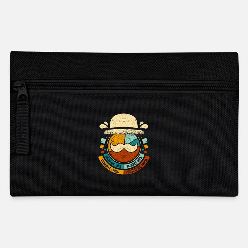 Grandpa teacher partner in crime - Federtasche - Schwarz