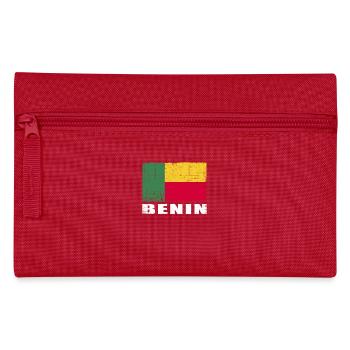 Drapeau du Bénin Grunge Drapeau du Bénin - Trousse - rouge - Devant