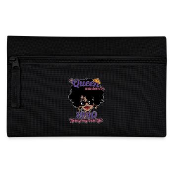 A Queen Was Born In 1990 - 32 Years Old Birthday - Pencil Case - black - Front