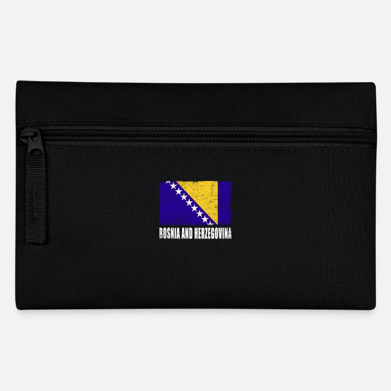 Bosnien Und Herzegowina Flagge - Federtasche - Schwarz