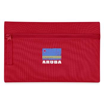 Aruba Flag Grunge Aruba Flag - Pencil Case - red - Front