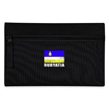 Buryatia Flag Grunge Buryatia Flag - Pencil Case - black - Front