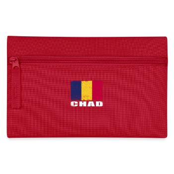 Chad Flag Grunge Chad Flag - Pencil Case - red - Front