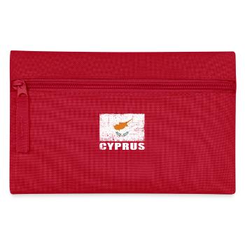 Zypern Flagge Grunge Zypern Fahne - Federtasche - Rot - Vorne