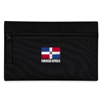 Dominikanische Republik Flagge - Federtasche - Schwarz - Vorne