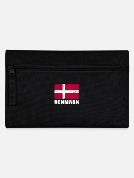 Dänemark Flagge Grunge Dänemark Fahne - Federtasche - Schwarz