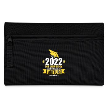 Abitur Gymnasium Damen und Herren Abi 2022 - Federtasche - Schwarz - Vorne