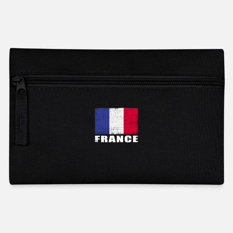 France Drapeau Grunge France Drapeau - Trousse - noir