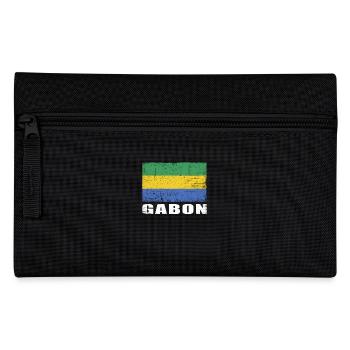 Gabon Flag Grunge Gabon Flag - Pencil Case - black - Front