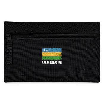 Karakalpakistan Flagge - Federtasche - Schwarz - Vorne