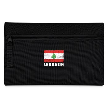 Lebanon Flag Grunge Lebanon Flag - Pencil Case - black - Front