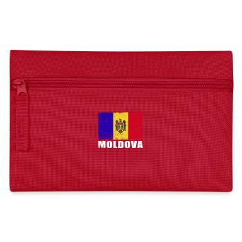 Moldawien Flagge Grunge Moldawien Fahne - Federtasche - Rot - Vorne
