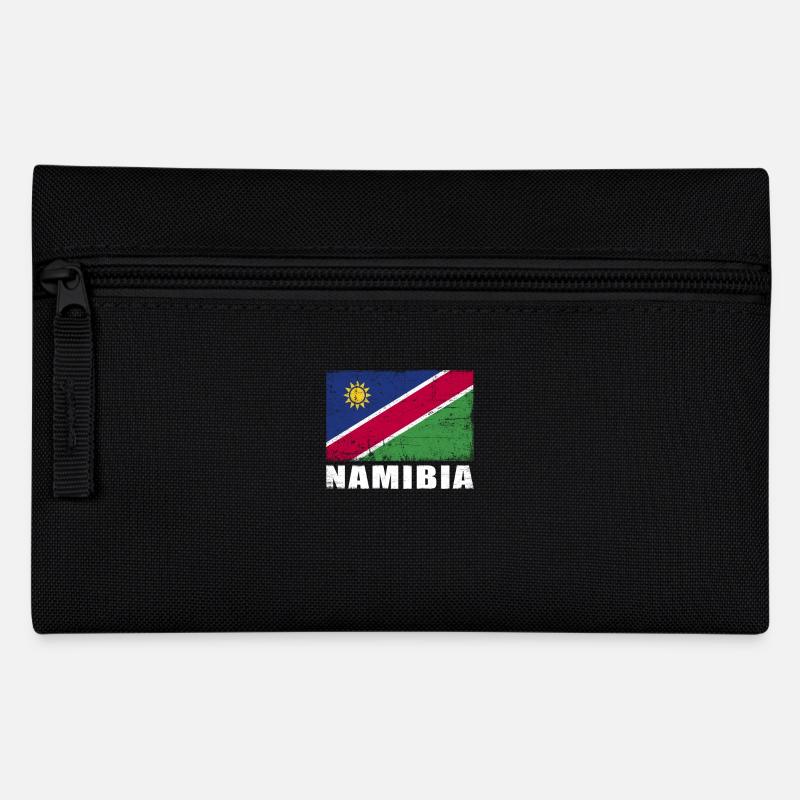 Namibia Flagge Grunge Namibia Fahne - Federtasche - Schwarz