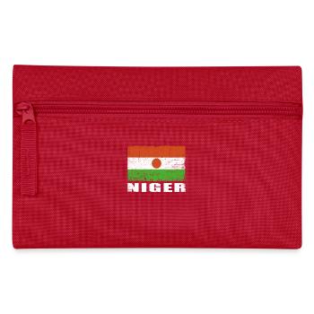 Niger Flagge Grunge Niger Fahne - Federtasche - Rot - Vorne