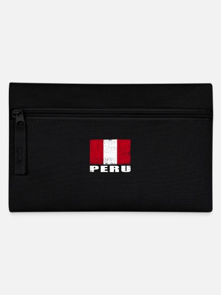 Drapeau du Pérou Grunge Drapeau du Pérou - Trousse - noir