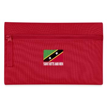 Saint Kitts And Nevi Flag - Pencil Case - red - Front