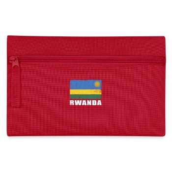 Ruanda Flagge Grunge Ruanda Fahne - Federtasche - Rot - Vorne