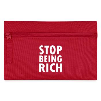 Stop being rich - Federtasche - Rot - Vorne