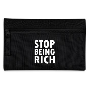 Stop being rich - Federtasche - Schwarz - Vorne