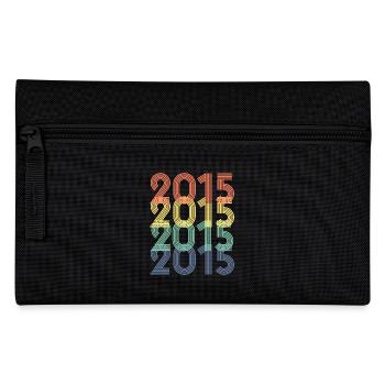 Cool Retro 2015, 8 Years Old, 8th Birthday Kids - Pencil Case - black - Front