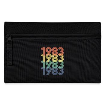 Cool Retro 1983, 40 Years Old, 40th Birthday Gift - Pencil Case - black - Front