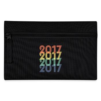 Cool Retro 2017, 6 Years Old, 6th Birthday Kids - Pencil Case - black - Front