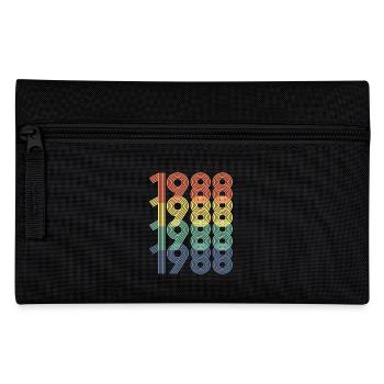 Cool Retro 1988, 34 Jahre alt, Geschenk zum 34. Geburtstag - Federtasche - Schwarz - Vorne