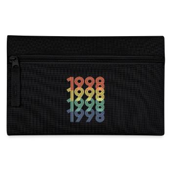 Cool Retro 1998, 24 Years Old, 24th Birthday Gift - Pencil Case - black - Front