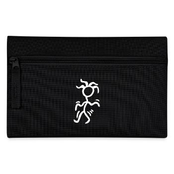 Dancing stick figure with wild hair - Pencil Case - black - Front