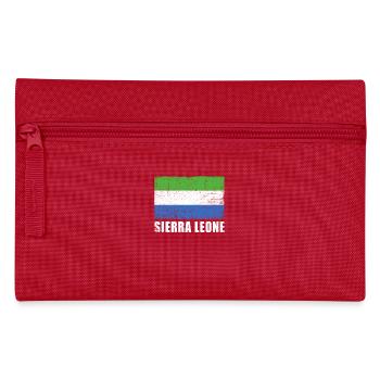 Sierra Leone Flag Grunge Sierra Leone Flag - Pencil Case - red - Front