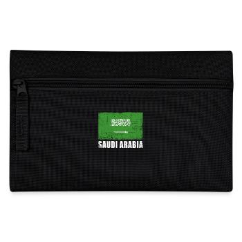 Saudi Arabia Flag Grunge Saudi Arabia Flag - Pencil Case - black - Front
