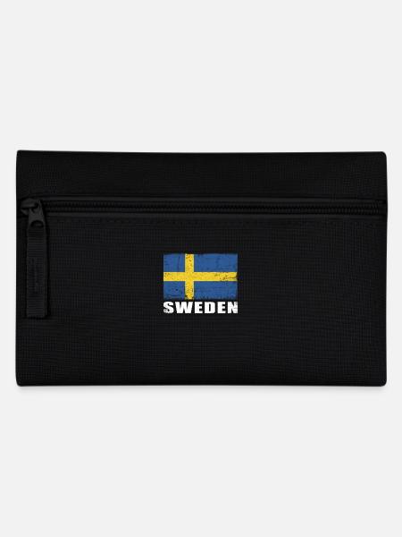 Drapeau de la Suède Grunge Drapeau de la Suède - Trousse - noir