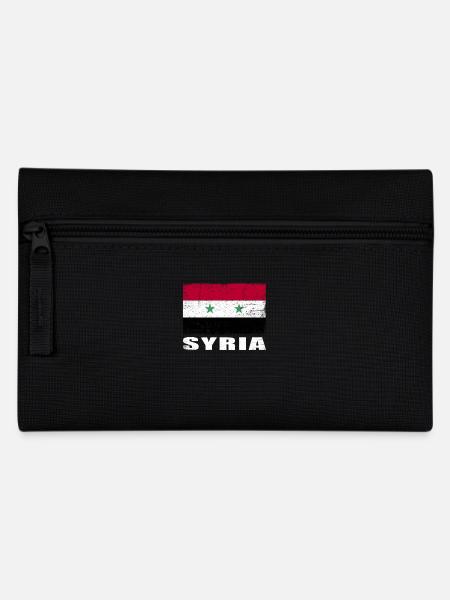 Syrien Flagge Grunge Syrien Fahne - Federtasche - Schwarz