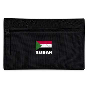 Sudan Flagge Grunge Sudan Fahne - Federtasche - Schwarz - Vorne