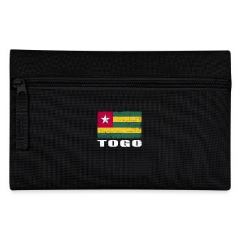 Togo Flagge Grunge Togo Fahne - Federtasche - Schwarz - Vorne