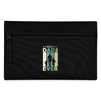 Meilleur père de tous les temps Retro Two Kids Best - Trousse - noir - Devant