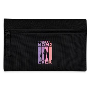 Meilleure mère de tous les temps Retro Two Kids Best - Trousse - noir - Devant