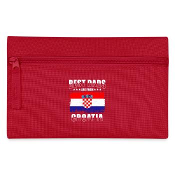 Croatian Father Croatia Papa - Pencil Case - red - Front