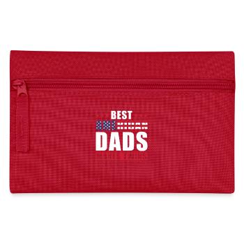 Best Twin Father America USA Dad - Pencil Case - red - Front