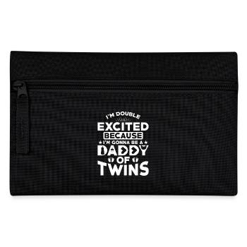 Proud Twin Father Announcement - Pencil Case - black - Front