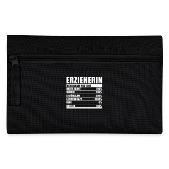 Erzieherin Geschenk Nährwerte pro 100g - Federtasche - Schwarz - Vorne