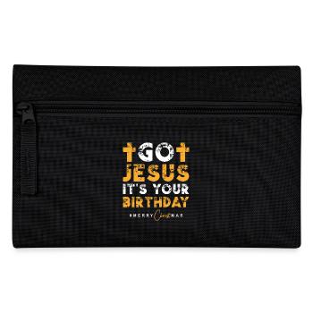 Go Jesus its your Birthday - Pencil Case - black - Front