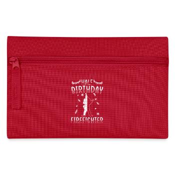 Half year 6 months birthday firefighter - Pencil Case - red - Front