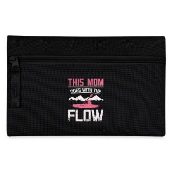 This mom mother goes with the flow Kayaking - Pencil Case - black - Front