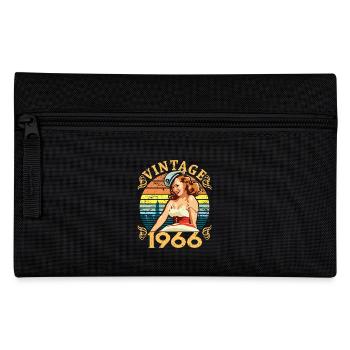 Retro Pin-up Girl Vintage 1966, 56 Years Old - Pencil Case - black - Front