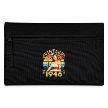 Retro Pin-up Girl Vintage 1946, 76 ans - Trousse - noir - Devant
