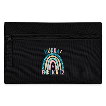12 Jahre alt Rainbow Regenbogen 12. Geburtstag - Federtasche - Schwarz - Vorne