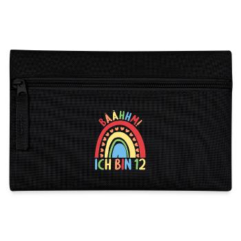 12 Jahre alt Rainbow Regenbogen 12. Geburtstag - Federtasche - Schwarz - Vorne