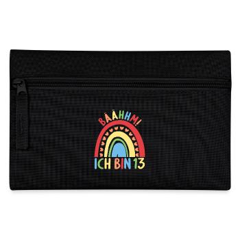 13 Jahre alt Rainbow Regenbogen 13. Geburtstag - Federtasche - Schwarz - Vorne