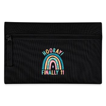11 Jahre alt Rainbow Regenbogen 11. Geburtstag - Federtasche - Schwarz - Vorne